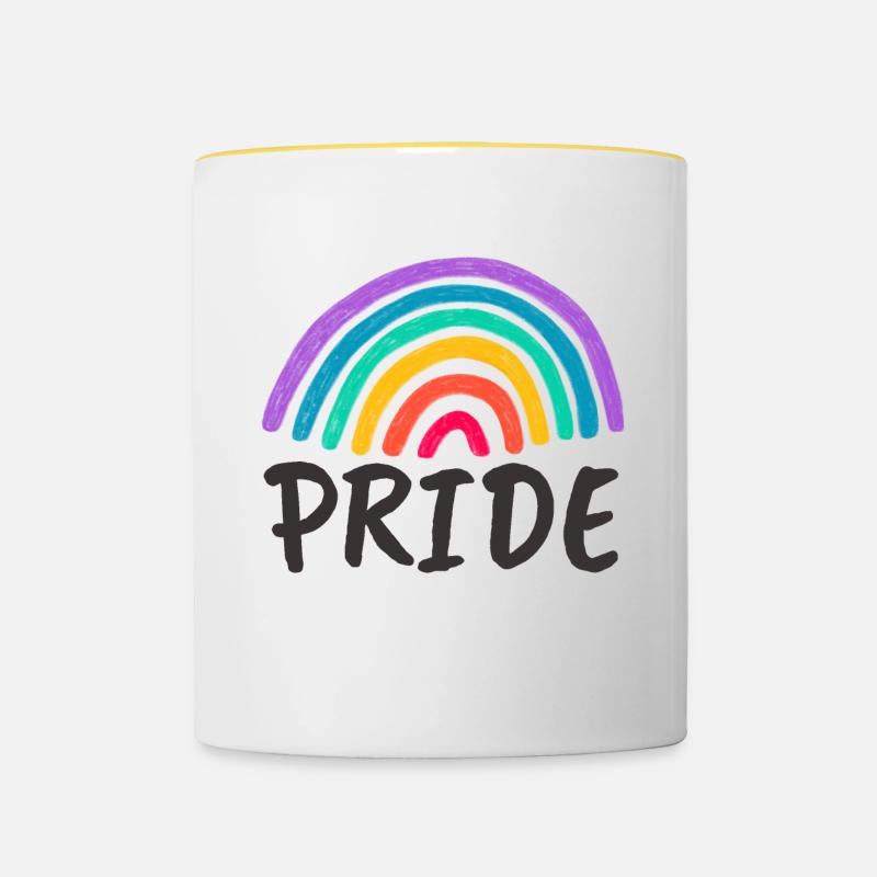 PRIDE - Ready for Pride Month! - Contrasting Mug - white/yellow