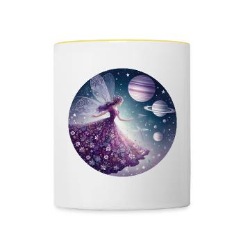 Fairy of Wishes - Contrasting Mug - white/yellow - Front