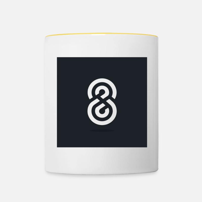 Loggo - Mug contrasté - blanc/jaune