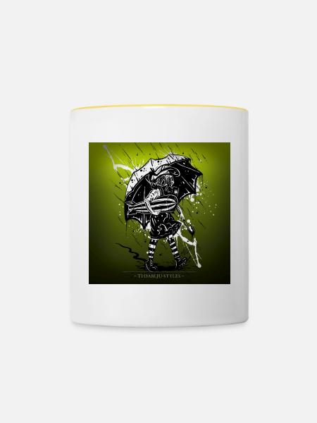 school's out for war - Tasse zweifarbig - Weiß/Gelb