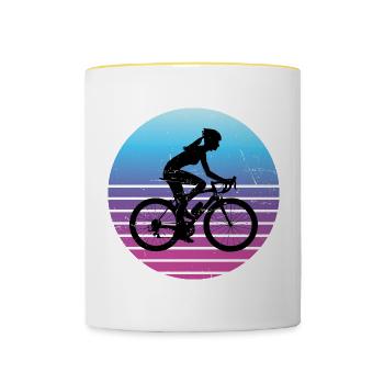 Cycling Cycling Men Mountain Bike - Contrasting Mug - white/yellow - Front