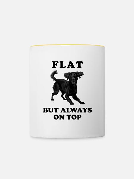 My funny Flat coated Retriever - Tasse zweifarbig - Weiß/Gelb