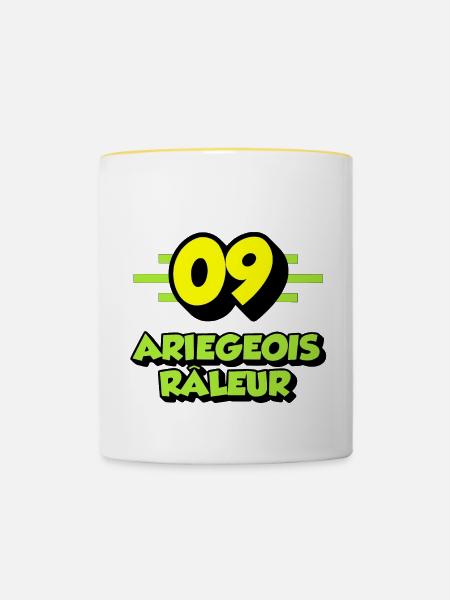 Klagende Ariégeois - Tasse zweifarbig - Weiß/Gelb