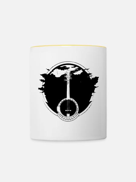 Banjo - Tasse zweifarbig - Weiß/Gelb