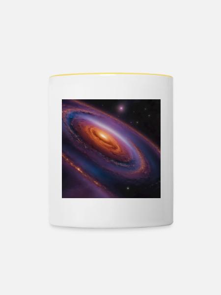 Kosmos - Tasse zweifarbig - Weiß/Gelb