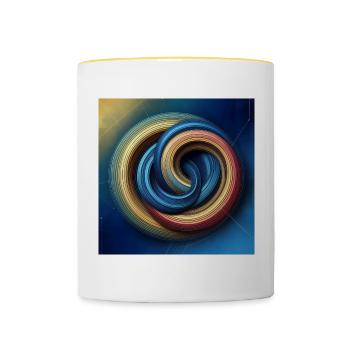 Circles 1 - Contrasting Mug - white/yellow - Front