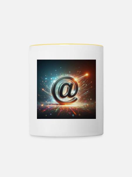 Symbol 2 - Tasse zweifarbig - Weiß/Gelb
