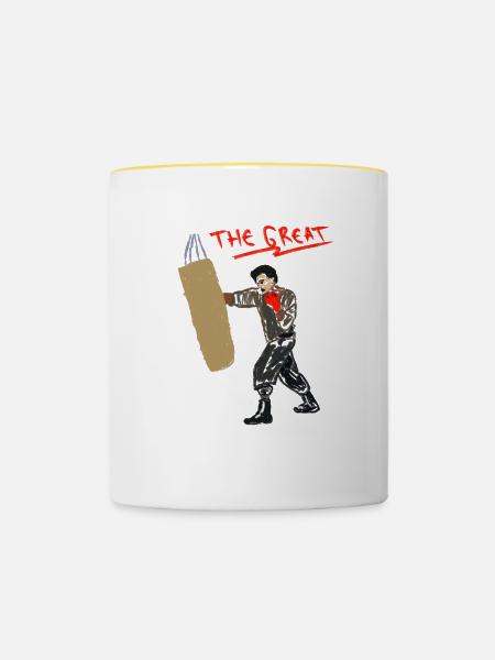 The great boxing - Tasse zweifarbig - Weiß/Gelb