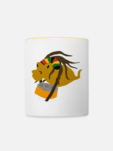 Calypsosquide - Tasse zweifarbig - Weiß/Gelb