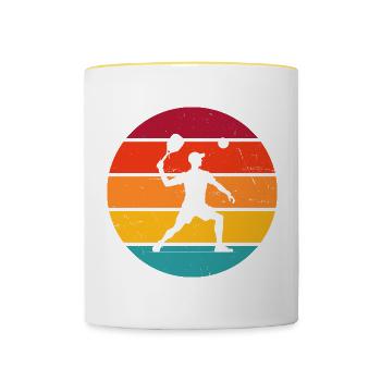 Women's Pickleball Racquetball Play Racquetball - Contrasting Mug - white/yellow - Front