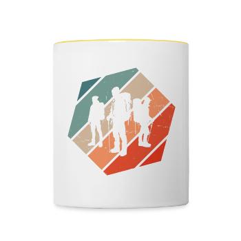 Climbing Climber Bouldering Boulder Women - Contrasting Mug - white/yellow - Front