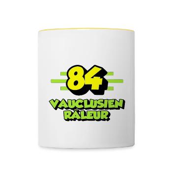 Klagender Vaucluse - Tasse zweifarbig - Weiß/Gelb - Vorne