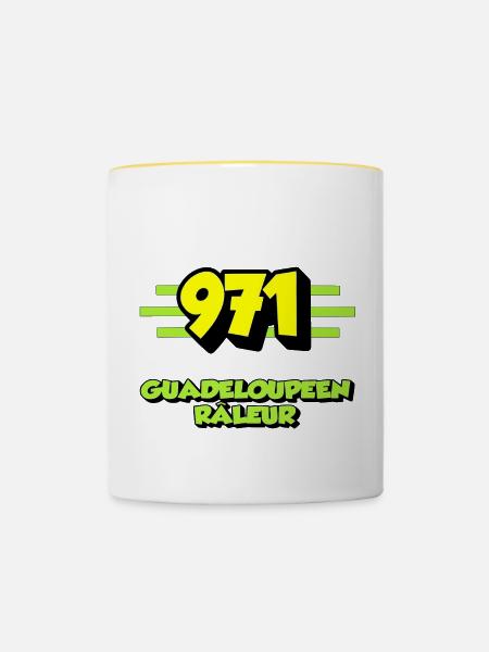 Nörgler aus Guadeloupe - Tasse zweifarbig - Weiß/Gelb