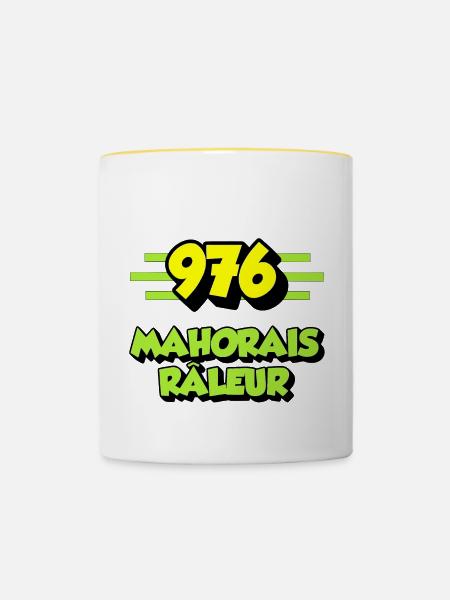 Klagen Mayotte - Tasse zweifarbig - Weiß/Gelb