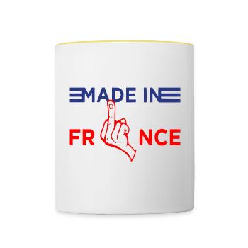 Made in France - Mug contrasté - blanc/jaune - Devant