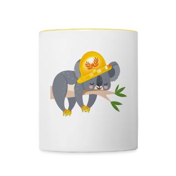 ARTISAN KOALA BEAR - Contrasting Mug - white/yellow - Front