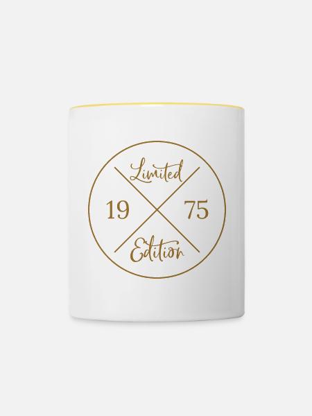 Limited Edition 1975 - Tasse zweifarbig - Weiß/Gelb