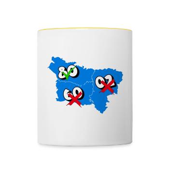 Region Picardie - Tasse zweifarbig - Weiß/Gelb - Vorne