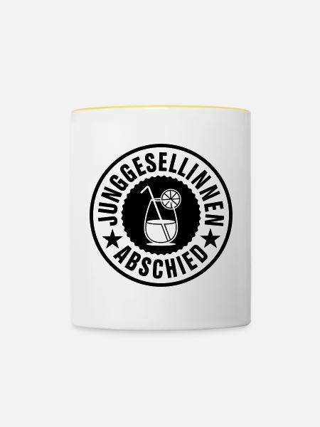 Junggesellinnen Abschied Cocktail - Tasse zweifarbig - Weiß/Gelb