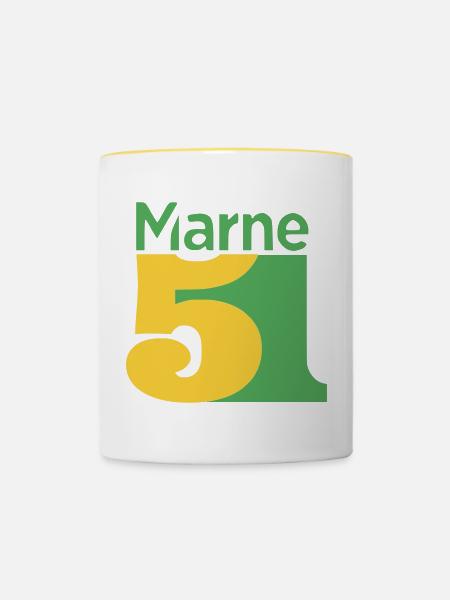 51 - Tasse zweifarbig - Weiß/Gelb