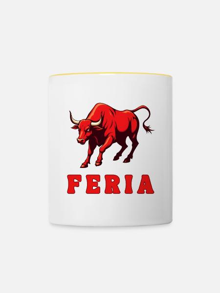FERIA - Tasse zweifarbig - Weiß/Gelb
