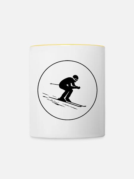 Powder King - Tasse zweifarbig - Weiß/Gelb