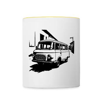 Transport-Kult Ostklassiker - Tasse zweifarbig - Weiß/Gelb - Vorne