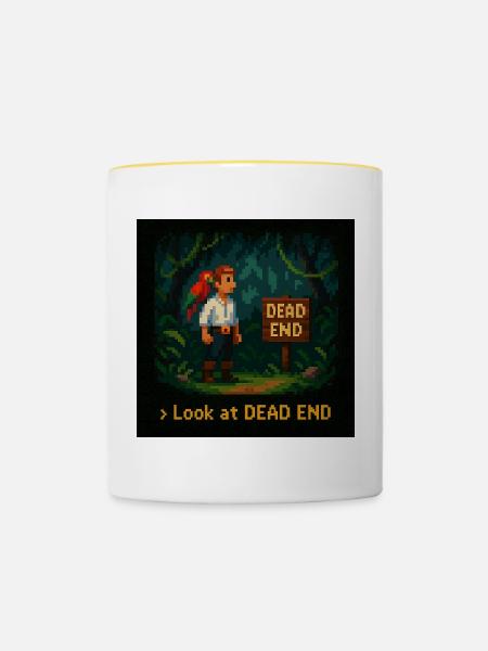 Look at Dead End - Tasse zweifarbig - Weiß/Gelb