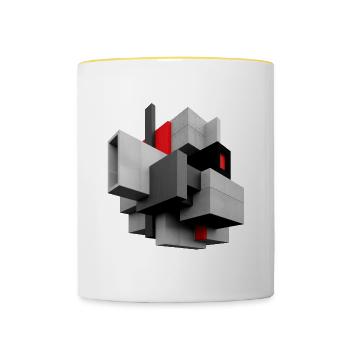 Cube - Contrasting Mug - white/yellow - Front