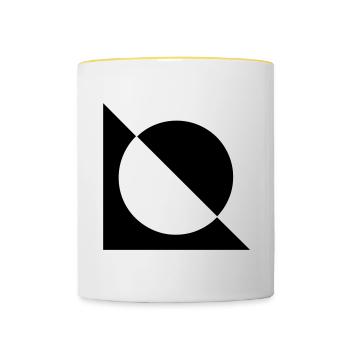 Black and white - Contrasting Mug - white/yellow - Front