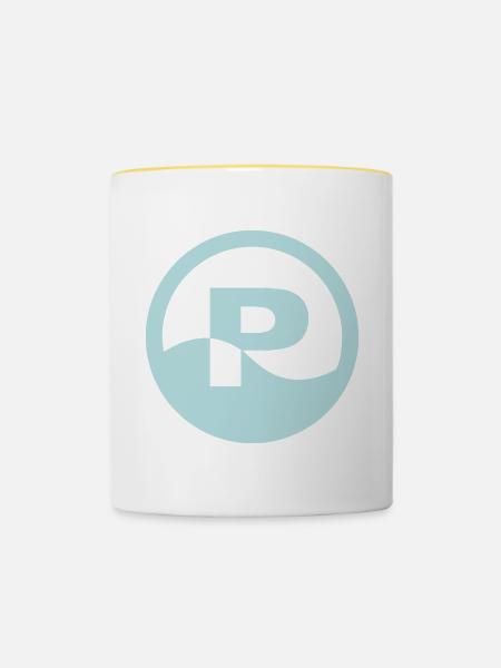 Pool - Tasse zweifarbig - Weiß/Gelb