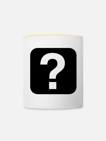 Hilfe - Help - Tasse zweifarbig - Weiß/Gelb