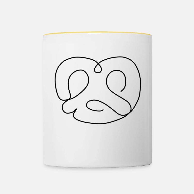 Pretzel - Contrasting Mug - white/yellow