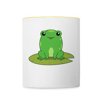Sweet frog - Contrasting Mug - white/yellow - Front