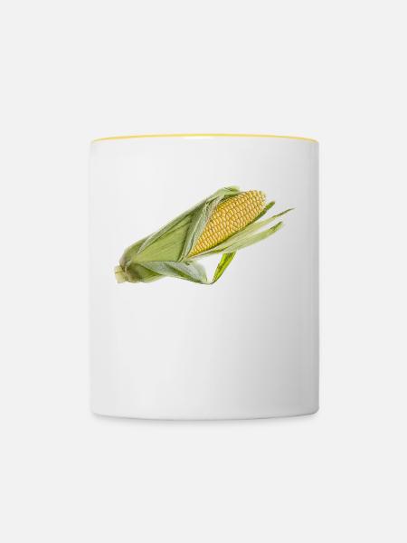 Maiskolben - Tasse zweifarbig - Weiß/Gelb