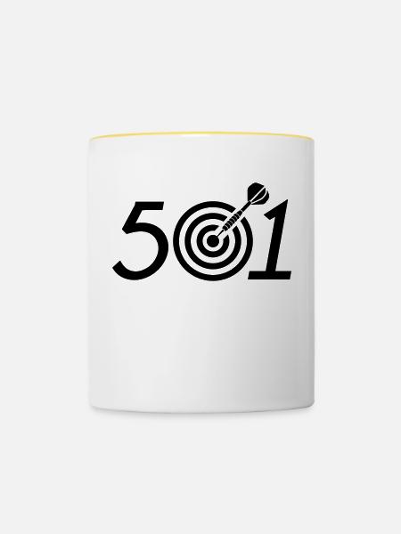 501 - Tasse zweifarbig - Weiß/Gelb