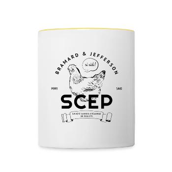 Cadeau humour SCEP - OSS 117, film cinéma parodie - Mug contrasté - blanc/jaune - Devant