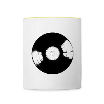 Vinyl - Contrasting Mug - white/yellow - Front