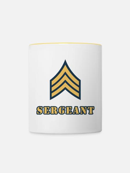 Sergeant - Tasse zweifarbig - Weiß/Gelb