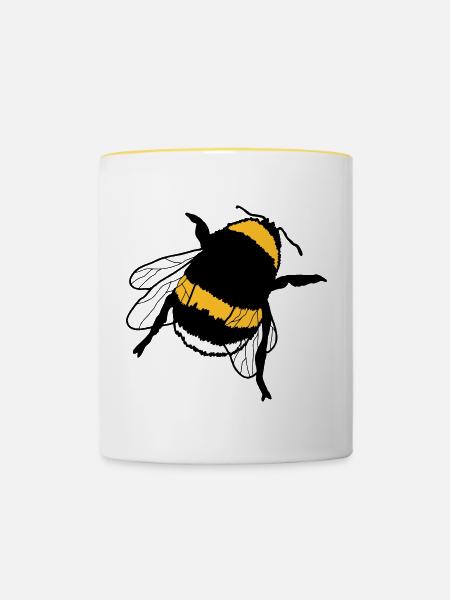 Hummel - Tasse zweifarbig - Weiß/Gelb