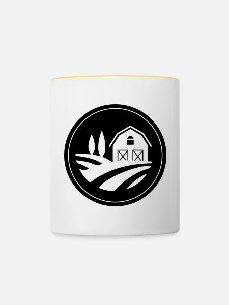 Farm Ernte Kreis - Tasse zweifarbig - Weiß/Gelb