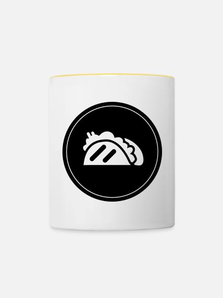 Tacos Foodie - Tasse zweifarbig - Weiß/Gelb