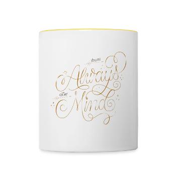 Toujours dans mon - Mug contrasté - blanc/jaune - Devant