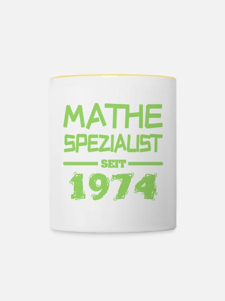 1974 - Tasse zweifarbig - Weiß/Gelb