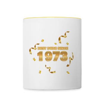 1973 - Tasse zweifarbig - Weiß/Gelb - Vorne