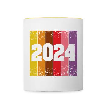 Drôle 2024 - Mug contrasté - blanc/jaune - Devant