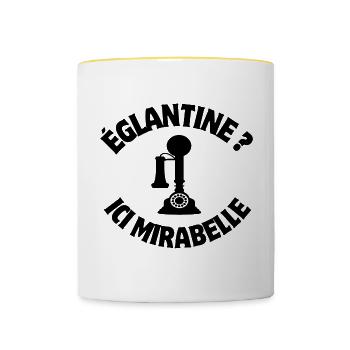la septième compagnie, film culte, 7ème compagnie - Mug contrasté - blanc/jaune - Devant