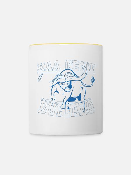 KAA Gent Büffel - Tasse zweifarbig - Weiß/Gelb
