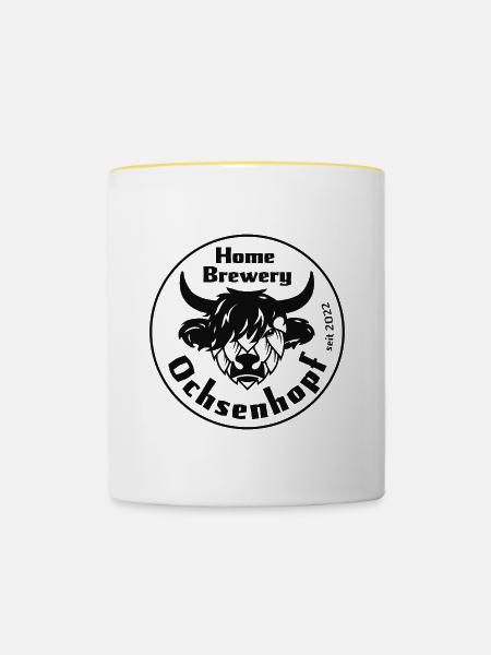 Ochsenhopfkopf - Tasse zweifarbig - Weiß/Gelb