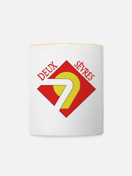 Deux-Sèvres - Tasse zweifarbig - Weiß/Gelb